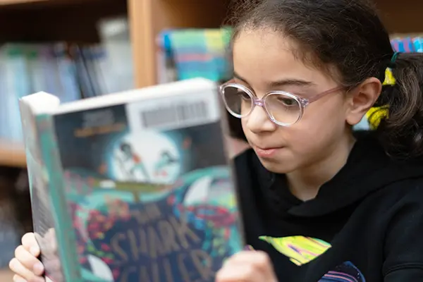 Girl reading a book